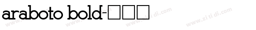 araboto bold字体转换